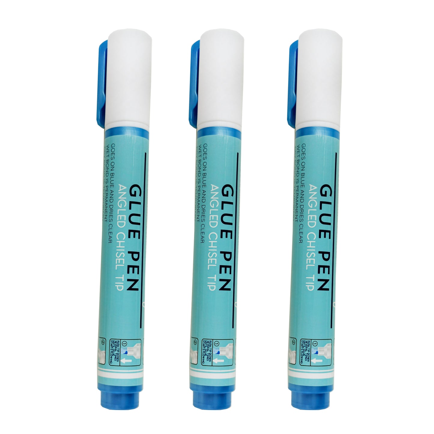 KC Glue Pens Small Chisel Tip 3Pk