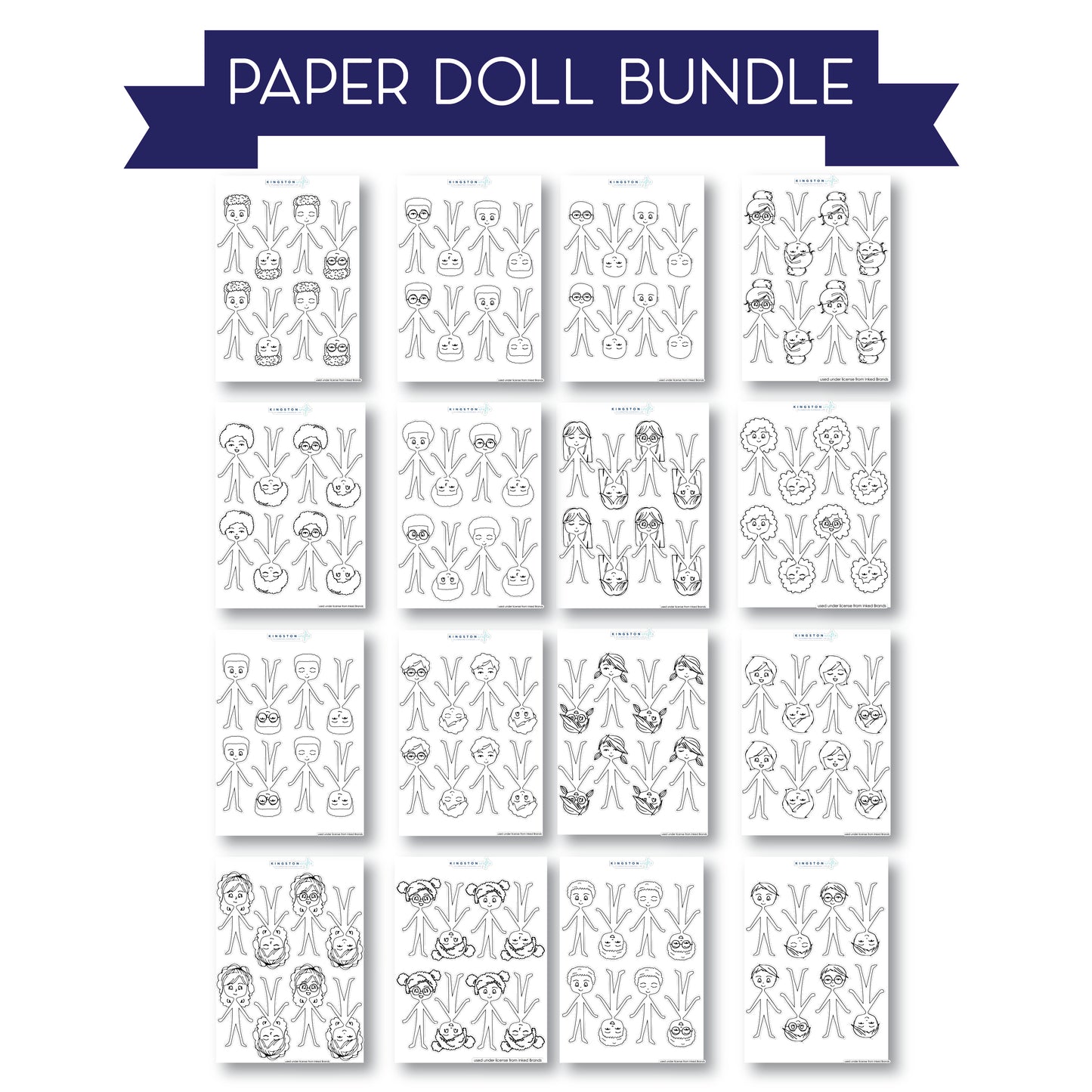Digital Download Paper Doll Bundle